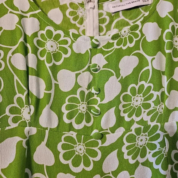 Faithfull The Brand La Barben Mini Dress Cleo Floral Print Women's Size Medium. - Picture 10 of 16